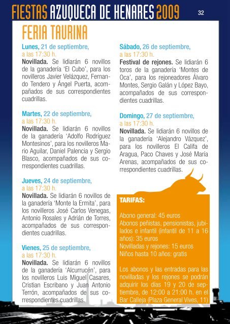 programa de fiestas (pdf) - Ayuntamiento de Azuqueca de Henares