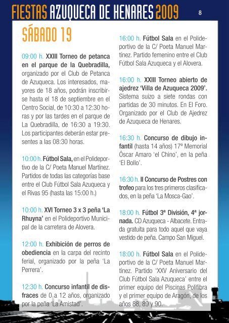 programa de fiestas (pdf) - Ayuntamiento de Azuqueca de Henares