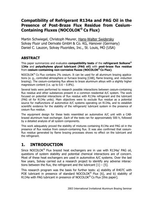 NOCOLOK® Cs Flux - Aluminium Brazing Blog