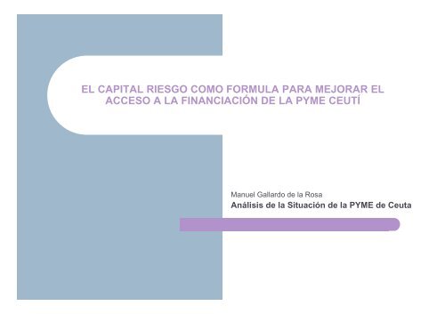 EL CAPITAL RIESGO COMO FORMULA PARA ... - Procesa