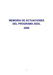 memoria de actuaciones del programa aedl 2008 - Procesa