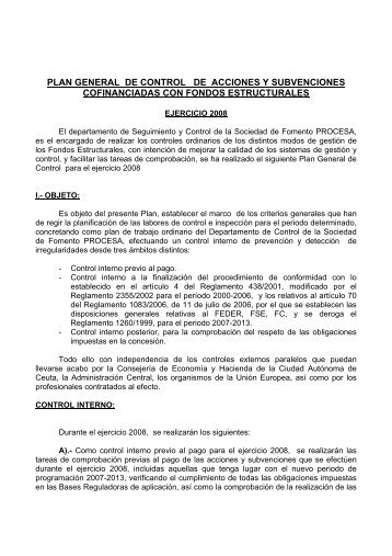 PLAN GENERAL DE CONTROL 2008.pdf - Procesa