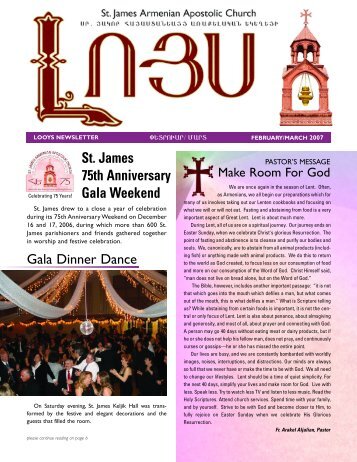 SJAC LOOYS FebMar07 - St. James Armenian Apostolic Church