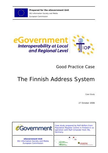 The Finnish Address System - Study on Interoperability at Local and ...