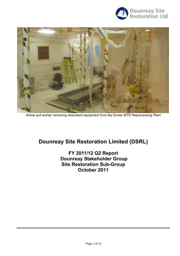 CEO Report - Dounreay Site Restoration Ltd