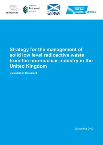 Strategy for the management of solid low-level radioactive ... - Gov.uk