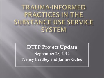 Trauma-informed Practices in the Substance Use Service ... - EENet