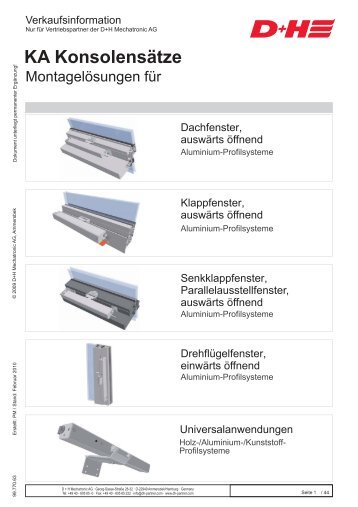 KA Konsolensätze für - D+H Mechatronic