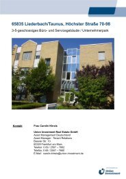 65835 Liederbach/Taunus, HÃ¶chster StraÃŸe 70-98 - Union Investment