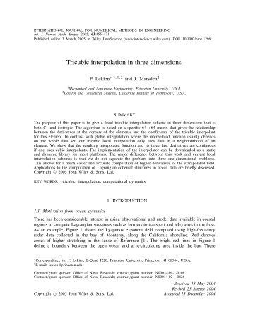 Tricubic interpolation in three dimensions - Lammps