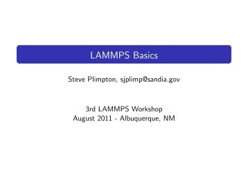 LAMMPS Basics