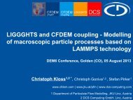 LIGGGHTS and CFDEM coupling - Lammps