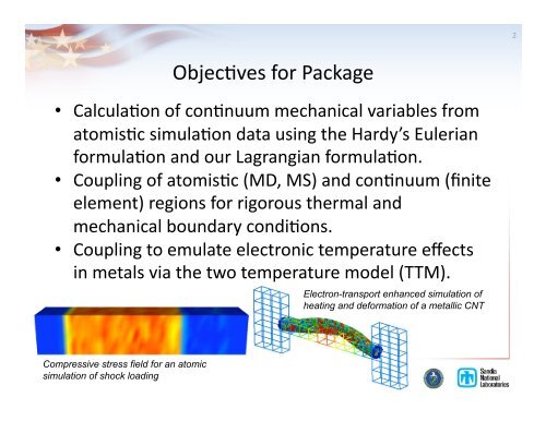Atoms‐to‐Confinuum (AtC) user package for LAMMPS