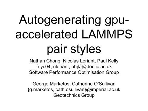 Autogenerating gpu-accelerated LAMMPS pair styles