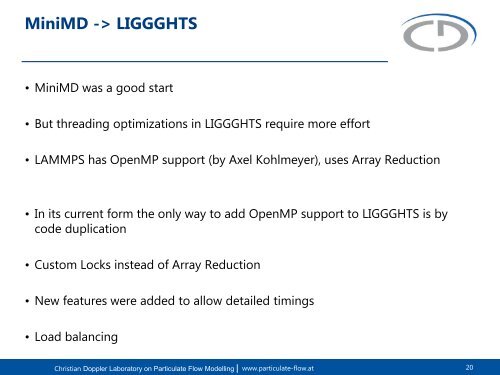 Performance Evaluation of Multi-Threaded Granular ... - Lammps