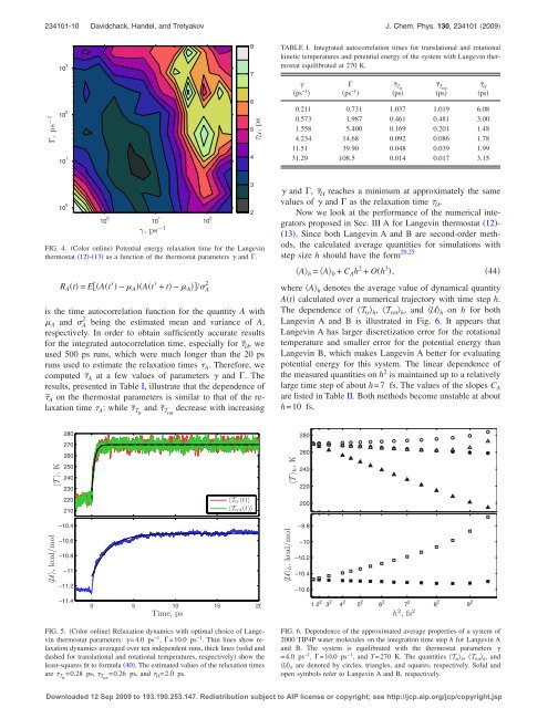 Langevin thermostat for rigid body dynamics - Lammps