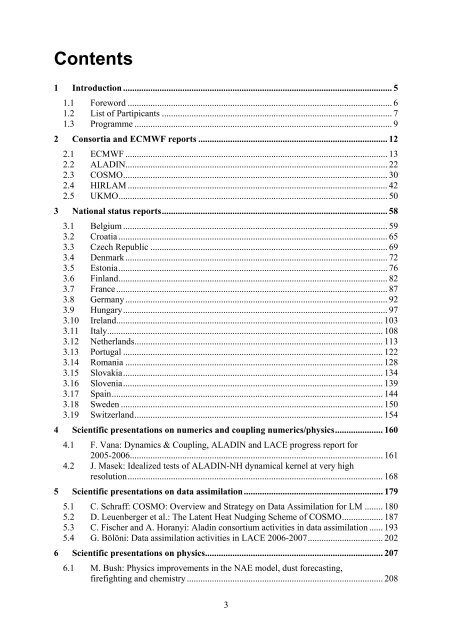 Proceedings - C-SRNWP Project