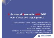 Ensemble activities at Meteo-France, Claude Fisher