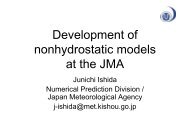 Ishida Junichi: Development of non-hydrostatic ... - C-SRNWP Project