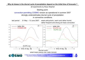 Why do biases in the diurnal cycle of precipitation depend ... - Cosmo