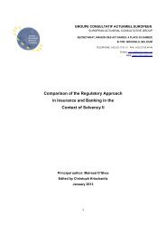 Comparison of the Regulatory Approach in Insurance and Banking ...