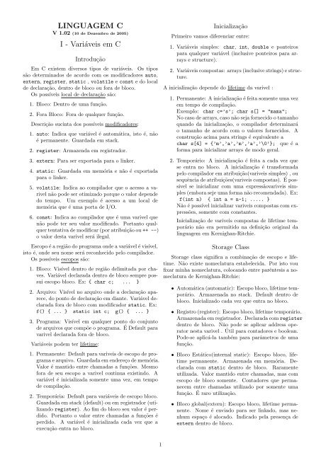 Dicas da Linguagem C (pdf)