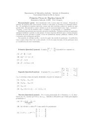 Primeira Prova de´Algebra Linear II - Laboratório de Matemática ...