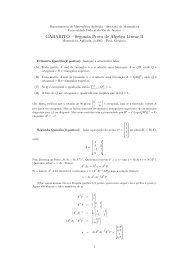 GABARITO â Segunda Prova de´Algebra Linear II - LabMA