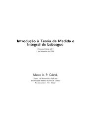 IntroduçËao `a Teoria da Medida e Integral de Lebesgue - LabMA