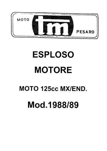 Moto tm Exploso Motore 1988/1989