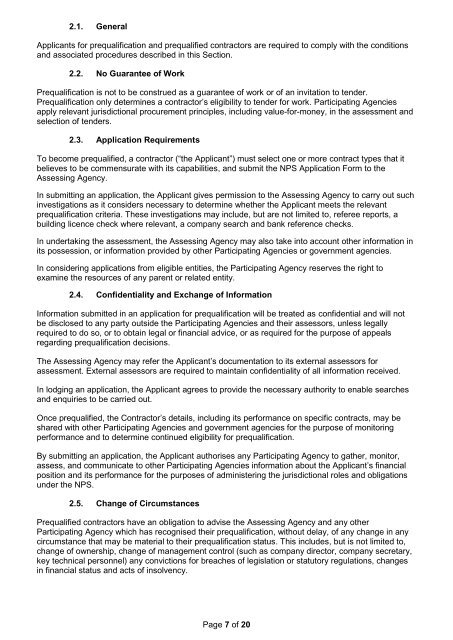 (NPS) Guidelines - Australian Procurement and Construction Council