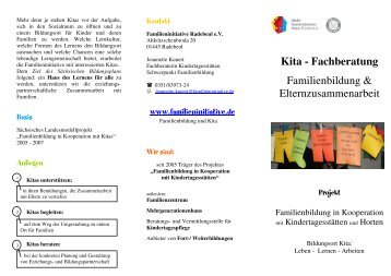 Flyer Katalog Fachberatung Familienbildung 2011