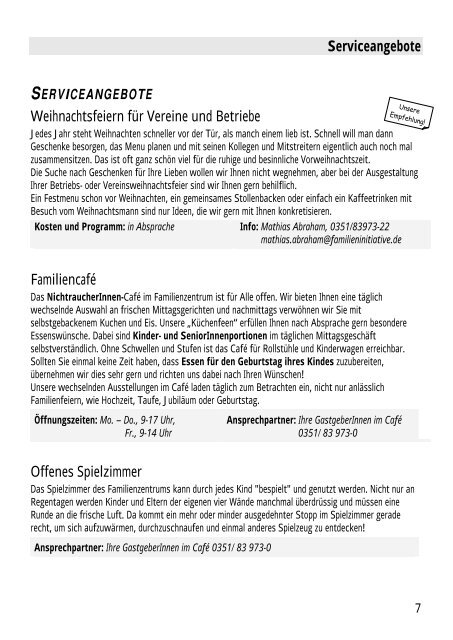 serviceangebote - Familieninitiative Radebeul eV