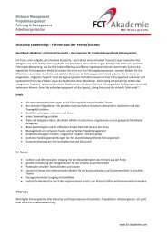 Distance Leadership - FÃ¼hren aus der Ferne/Distanz - FCT Akademie