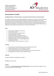 Kommunikation im Projekt - FCT Akademie