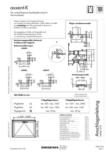 axxent-K - SIEGENIA-AUBI Dokumentationsportal