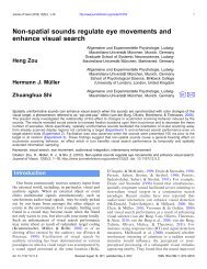 Non-spatial sounds regulate eye movements and enhance visual ...