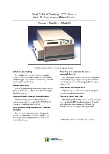 Model 525 and 201 UV-VIS Detector - Qas-inc.com