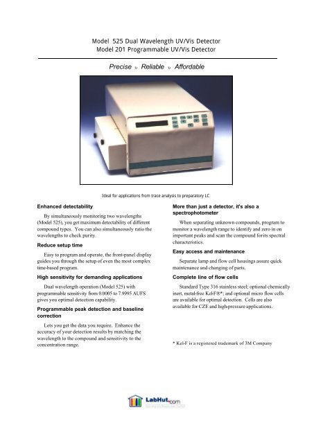 Model 525 and 201 UV-VIS Detector - Qas-inc.com