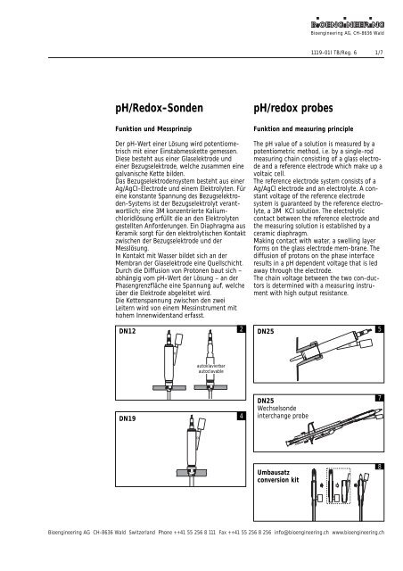 pH/Redox-Sonden pH/redox probes - Qas-inc.com