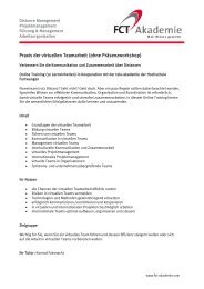 Praxis der virtuellen Teamarbeit (ohne ... - FCT Akademie