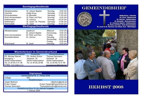 Gemeindebrief Herbst 2008 - Katholische Pfarrei St. Christophorus ...