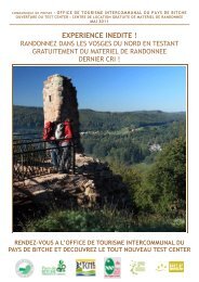 Dossier de Presse.pub - Office de Tourisme du Pays de Bitche