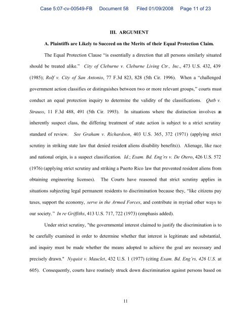 plaintiffs' motion for preliminary injunction and brief in - maldef