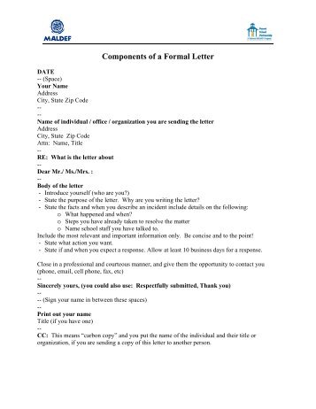 Sample Letter - maldef