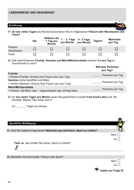 Fragebogen Jugendliche - Schweizer Kinderkrebsregister