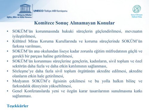 Somut Olmayan Kültürel Miras (SOKÜM) İhtisas Komitesi - Unesco