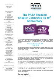 PATA Thailand Chapter 40th anniversary - Global Travel Media