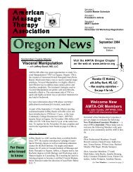 AMTA OR Web News - Oregon Chapter of The American Massage ...