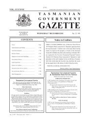 07 December 2011 - Tasmanian Government Gazette